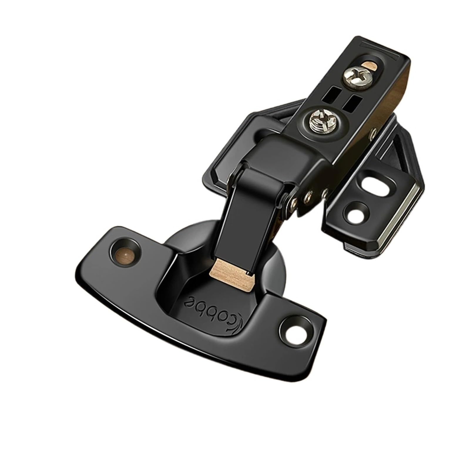 Stainless Steel Hydraulic Hinges Damper Buffer Soft Close Home Kitchen Cabinet Cupboard Door Furniture Hardware (Size : Black-Embed)