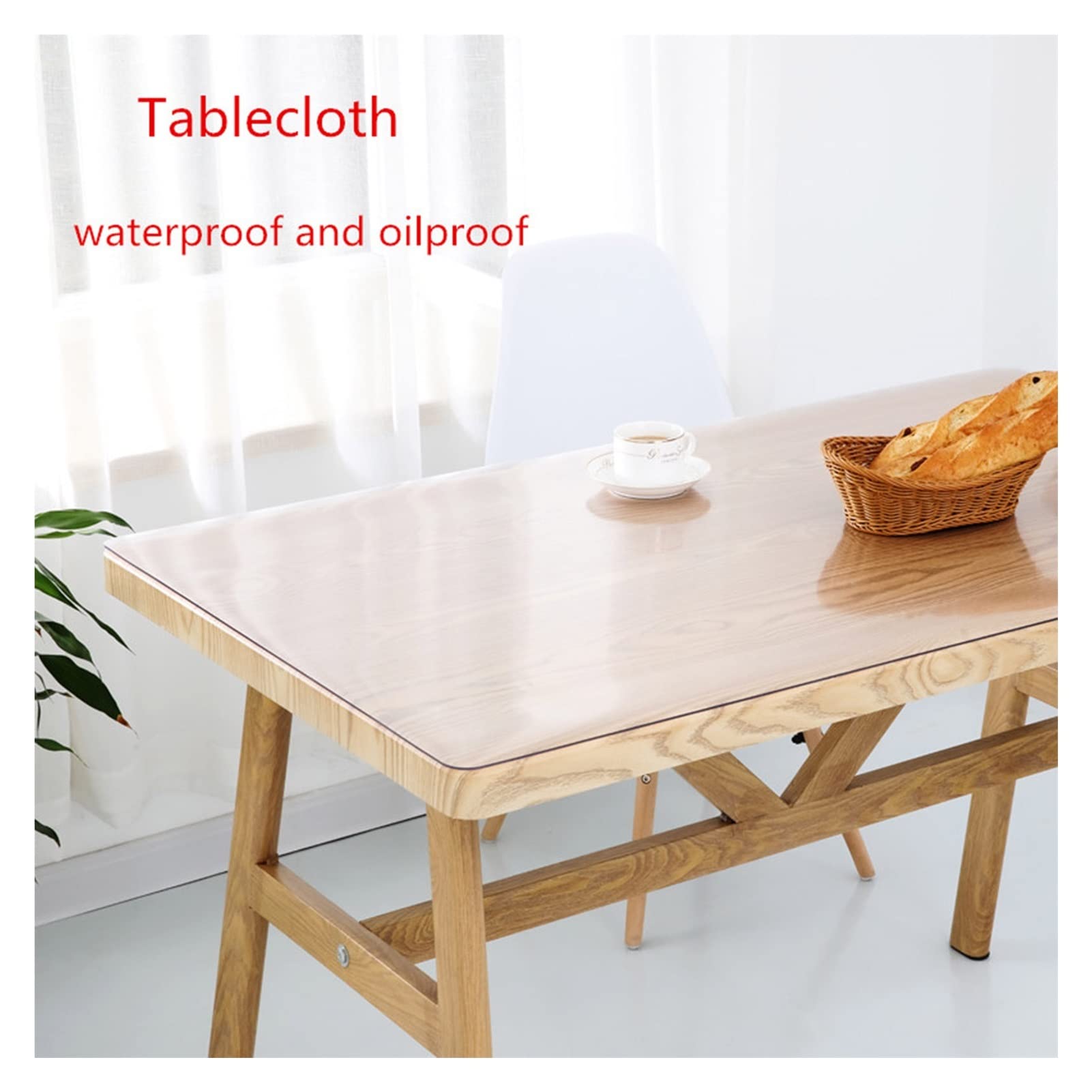 Tappetino Protettivo Per Tavolo In PVC Trasparente 101x182 Cm – Impermeabile E Termico, Ideale Per Cucina, Scrivania E Riunioni