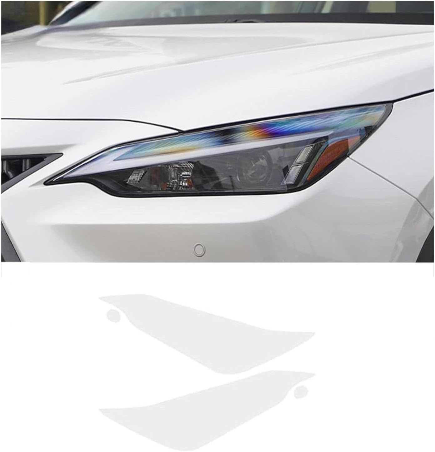 SamLng Car Front Light Film for Lexus NX250 2022 2023 Car Headlight Film Front Light Transparent Blackened Moulding Vinyl Protection Sticker Car Light Film