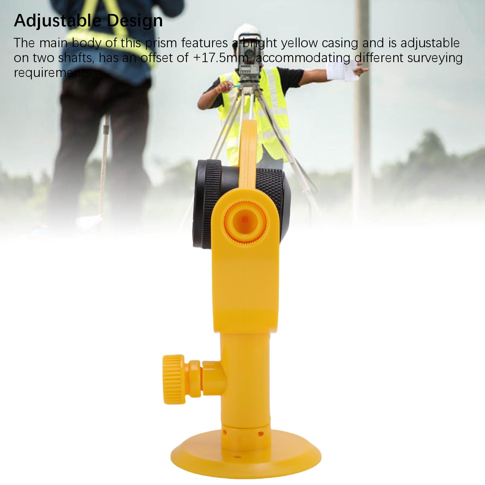 Eujgoov Prisma für Totalstation Neigbar 17 5mm Konstante Mini Vermessungsprisma mit Halterung