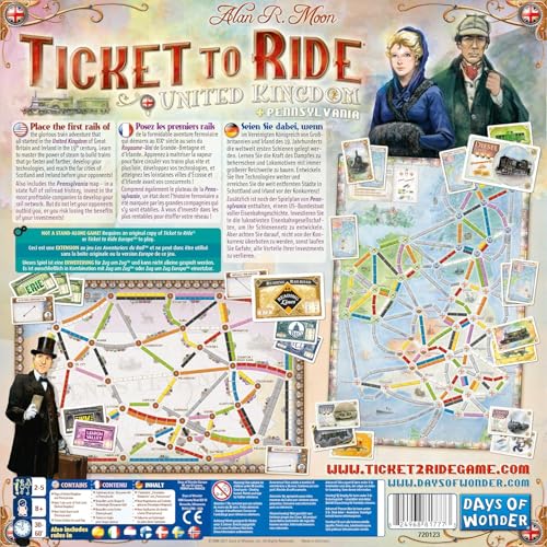 Ticket to Ride United Kingdom + Pennsylvania miniatura 3