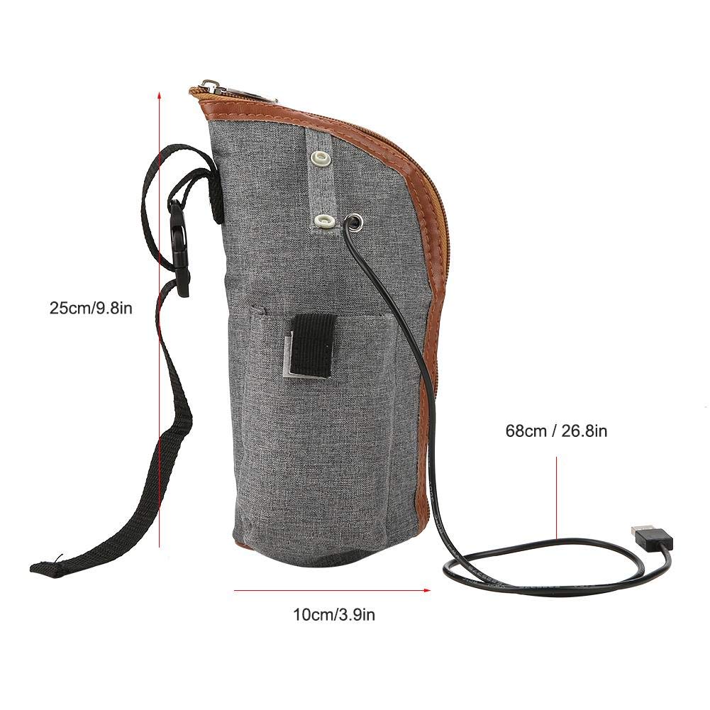 Qinlorgon Scaldabiberon per Neonati - USB Riscaldamento Tazza da Viaggio Portatile Scaldalatte Scaldabiberon Biberon Borsa per Neonati