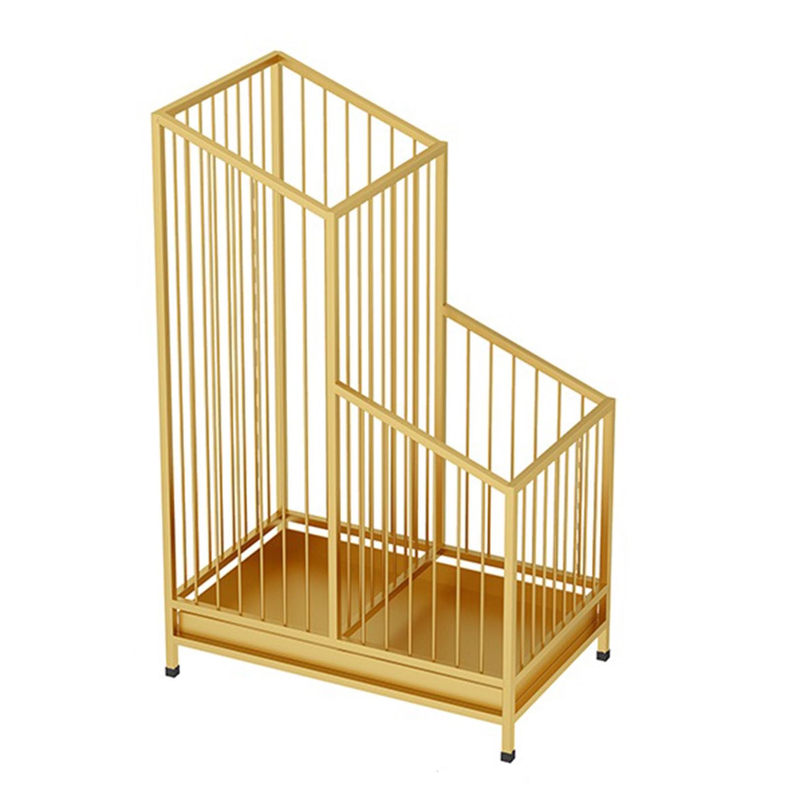 GYRAZXS Large-Capacity Metal Umbrella Stand for Hotels & Offices, Stylish Gold Umbrella Holder, Durable Entrance Storage Rack, Perfect for Commercial Use