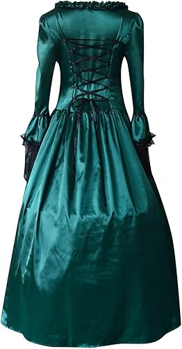 Miniatura 4 de Vestido gótico vestidos florales vestidos de cuello cuadrado vestidos impresos invierno bola mujeres retro otoño vestido de mujer