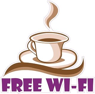 Food Truck Decals Free Wi-Fi Concession Restaurant Die-Cut Vinyl Sticker Q28 & Sign 36 in on Longest Side