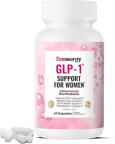 GLP-1 Suplemento probiótico para pérdida de peso para mujeres, supresor del apetito natural, metabolismo y refuerzo de la salud intestinal, impulso