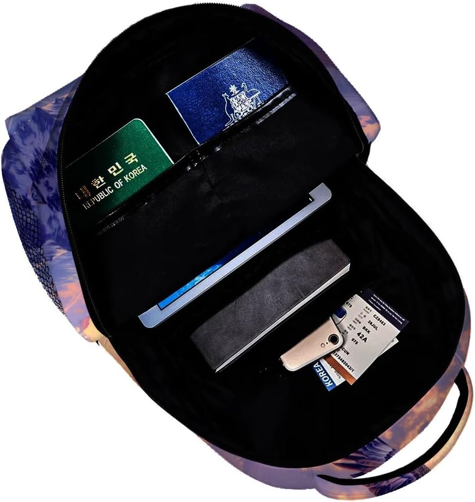 Eagle Mountain Pattern Backpack Travel Backpacks Laptop Rucksack,School Bookbag for Women Kids Boys Girls,Bald Eagle Back Pack Accessories Bags,Ideal Gifts for Work, Outdoor Adventures - Image 5