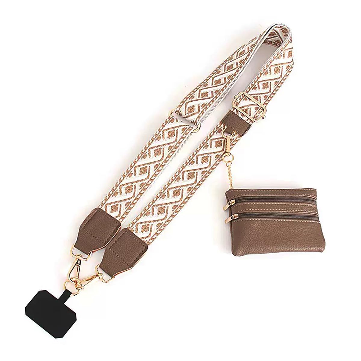 Incolumitas Clip And Go Strap for Phone With Wallet Crossbody, Phone Strap Zippered Pouch, Phone Lanyard Crossbody Wrist for Accessories, Wrist Strap