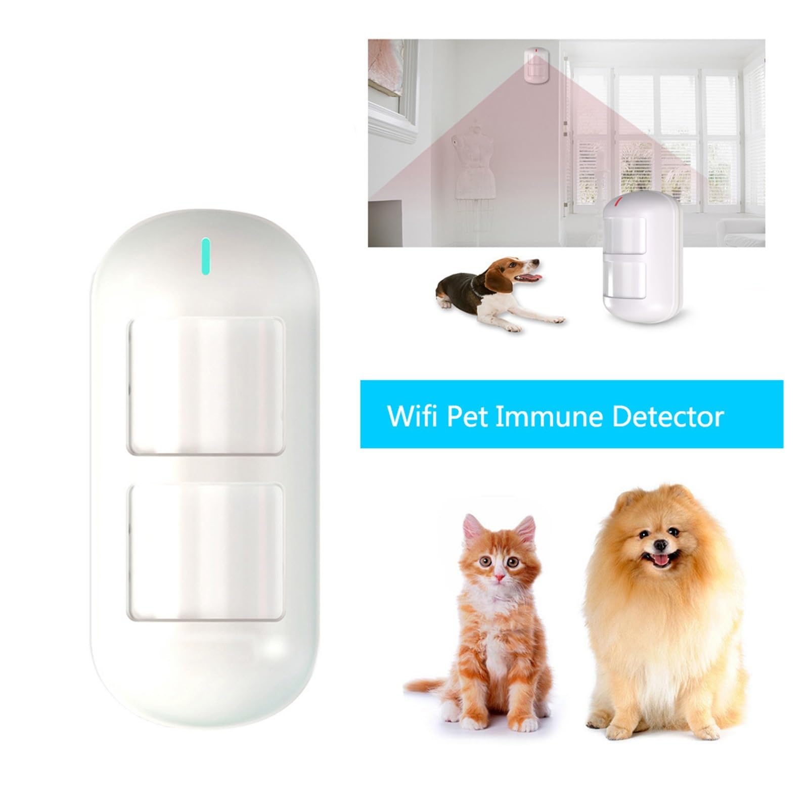 Alarma Inteligente, Alarma Inteligente Inalámbrica Con, Sensor Inmunológico Dual For Mascotas, Detector De Movimiento, ALARMA DE SEGURIDAD For EL HOGAR, Antirrobo, Control Por Aplicación Tuya