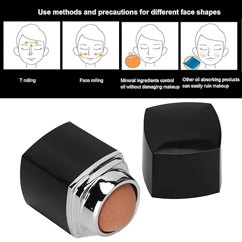 Miniatura 5 de Rodillo facial para limpieza absorbente de aceite, rodillo portátil de control de aceite de piedra volcánica para cuidado de la piel Mini rodillo de