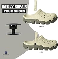 Vista 4 de Remaches de repuesto para reparación de correa de zapatos Crocs para Crocs remaches reemplazos correa trasera de zapatos botón de cierre