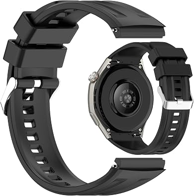 MOTONG Compatible with Huawei Watch GT 6 Pro Replacement Band - Repalcement Silicone Wrist Strap Band Compatible with Huawei Watch GT 6 Pro 46mmBlack