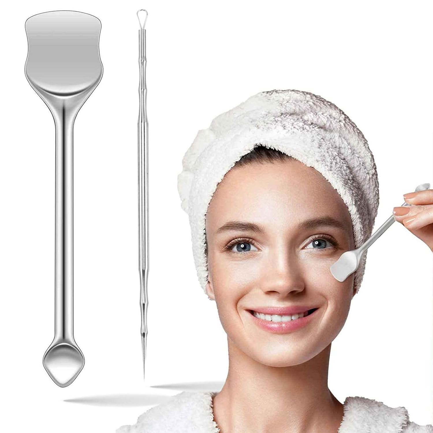 Professional Comedone Extractor For Whitehead And Blemish Removal Stainless Steel Blackhead Extractions Tool