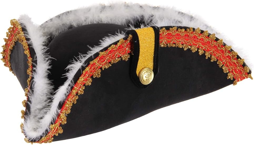 Amazon.com: Tricorn Admiral Pirate Hat 