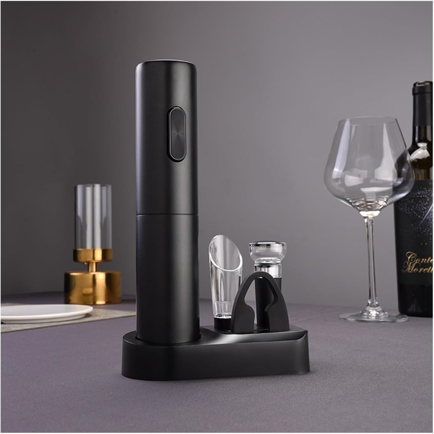 Electric Automatic Wine Opener Set, Multifunction Wine Stopper Pourer Gift Set(372101KA)