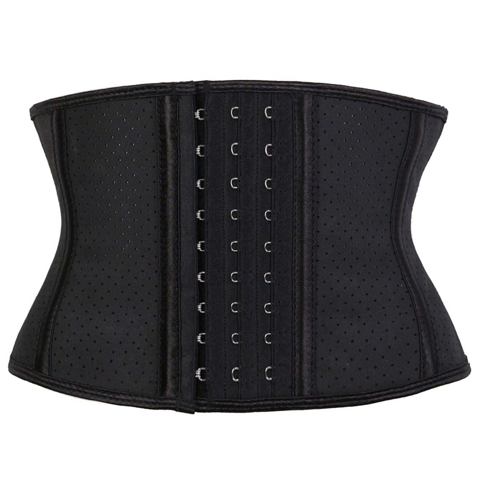 Atbuty Super Short Torso Waist Trainers Cincher Corset Tummy Shaper  Slimming Latex Girdle