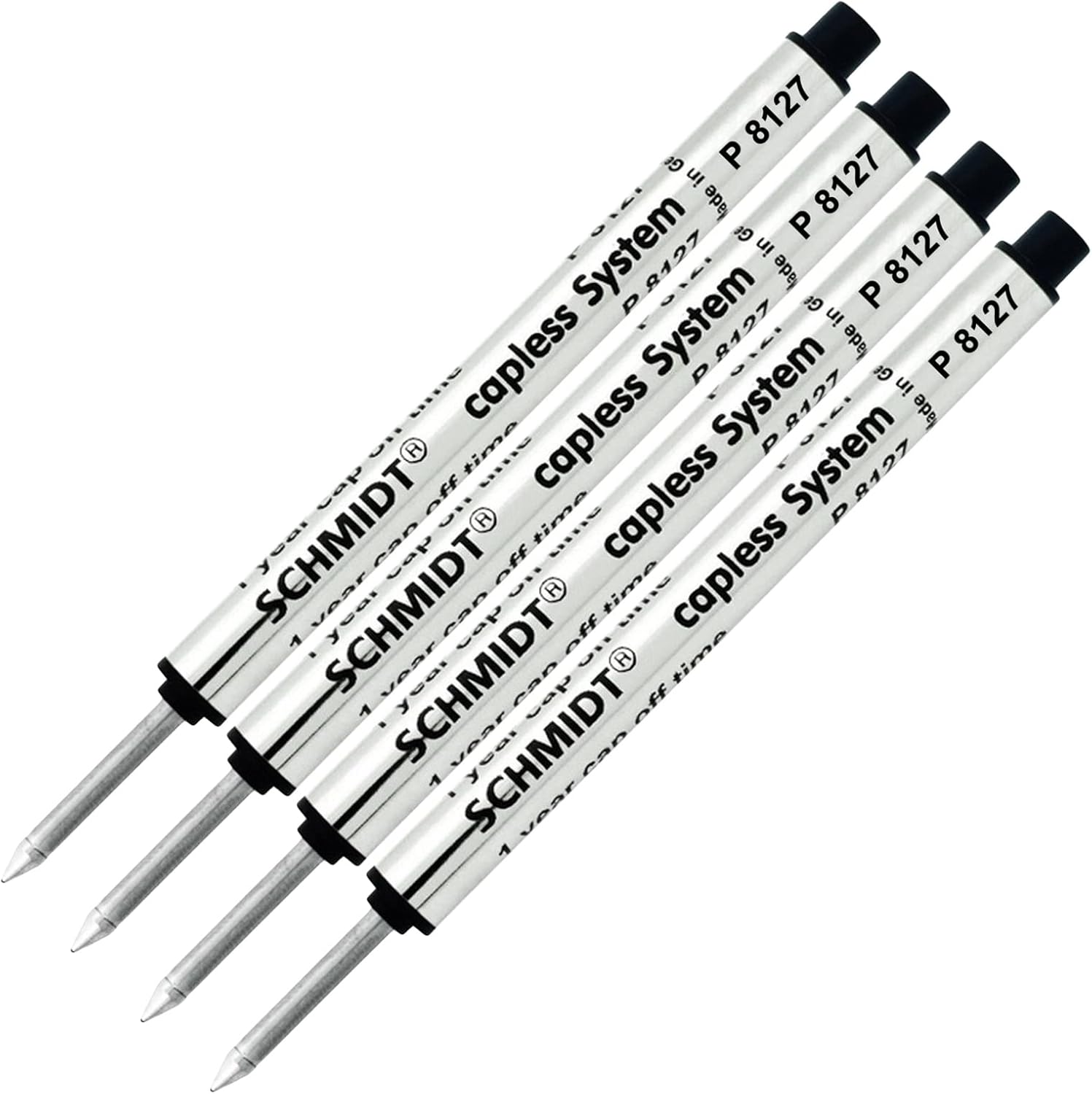 4 Pack - Schmidt P8127 Short Capless Rollerball - Blue Ink