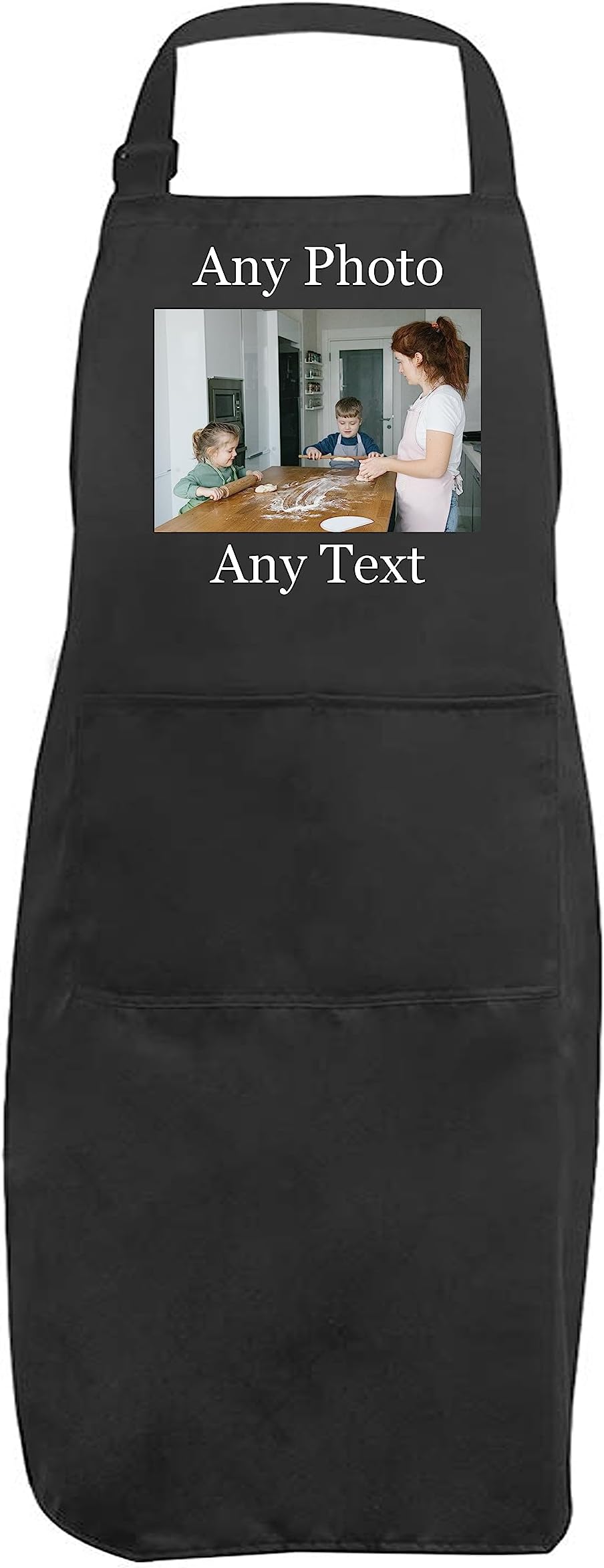 PB TECH Personalised Apron Custom Printed Logo Any Text Photo Customise for Home Kitchen, Restaurant, Coffee house Apron Gift.
