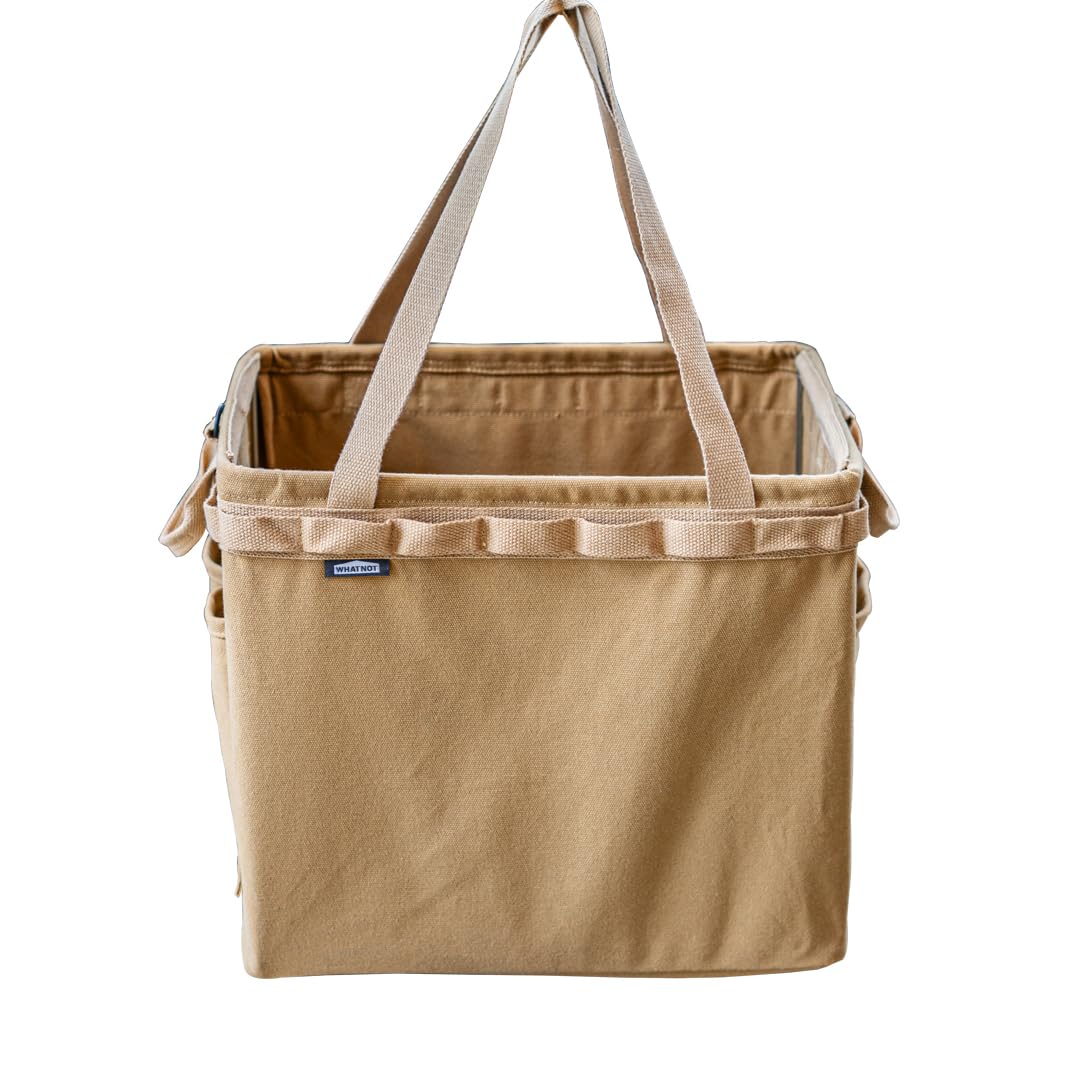 WHATNOT OB-03-SB Storage Container, Tool Bag, Canvas, Width 14.2 x Depth 9.8 x Height 12.6 inches (360 x 250 x 320 mm)