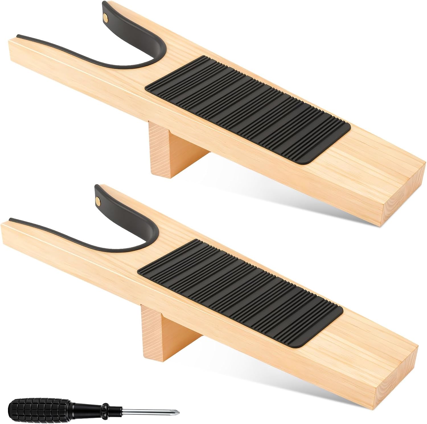 2Pcs Boot Remover,Wooden Boot Jack Men Women, Bootjack for Cowboy,Rubber and various types Boots