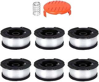 Jorzer Trimmer Ligne Spool Cap Tondeuse À Gazon Cordes En Nylon Compatible Avec Black Decker Af-100-3zp 8pcs Accessoires Électroportatif