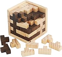 Vista 10 de Rompecabezas de madera con forma de cubo de prueba de ingenio de Pascua Rellenos para cesta de Pascua Rompecabezas de madera Rompecabezas