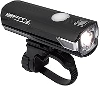 Cateye AMPP500S 500 Lumen USB-C Rechargeable Bike Headlight - Super Bright OptiCube Visibility for Commuters & Cyclists, IPX4 Waterproof