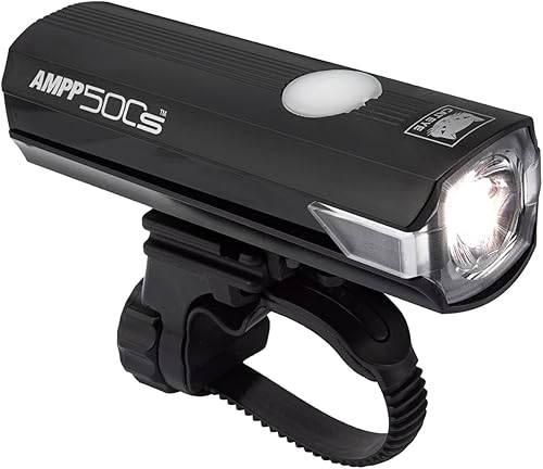 CATEYE AMPP - Luz recargable USB para bicicleta faro OptiCube súper brillante de alta visibilidad para viajeros, ciclistas de carretera y ciclistas