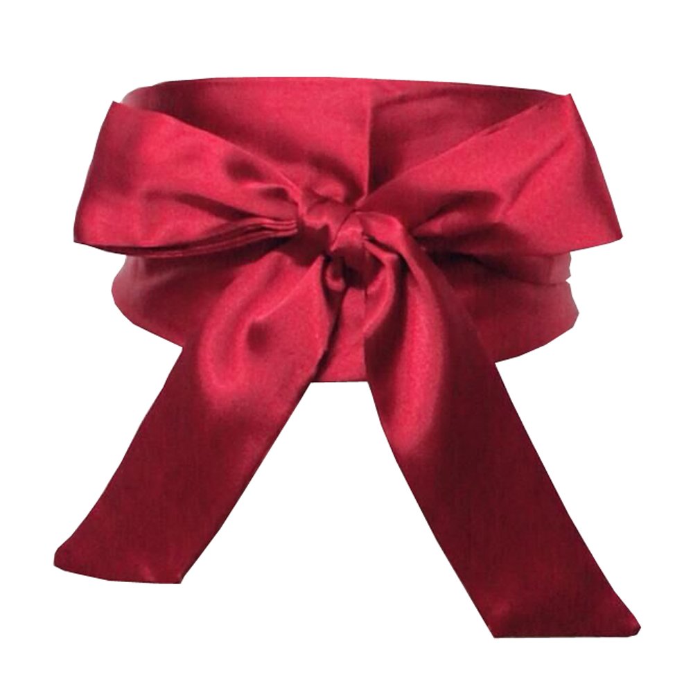 Women's Satin Ribbon Belt Tie Bowknot Band Wrap Wide Belt Waistband Silk belt