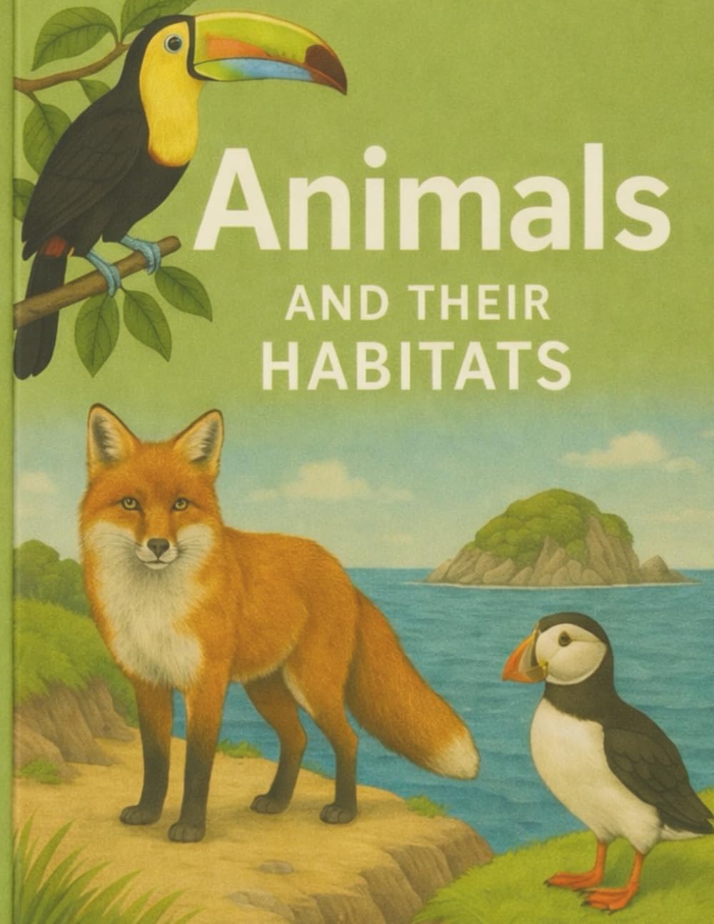 Animals and Their Habitats: A Fun Coloring Book for Kids
