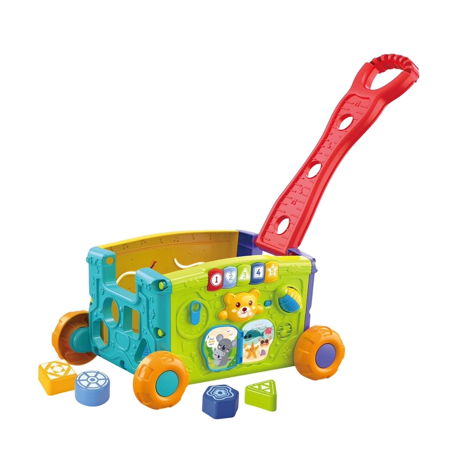 F Fityle Mini Carrello della Spesa Giocattolo per Bambini, Carrello della Spesa Giocattolo, Giochi di Ruolo, a Mano, Gioco di finzione