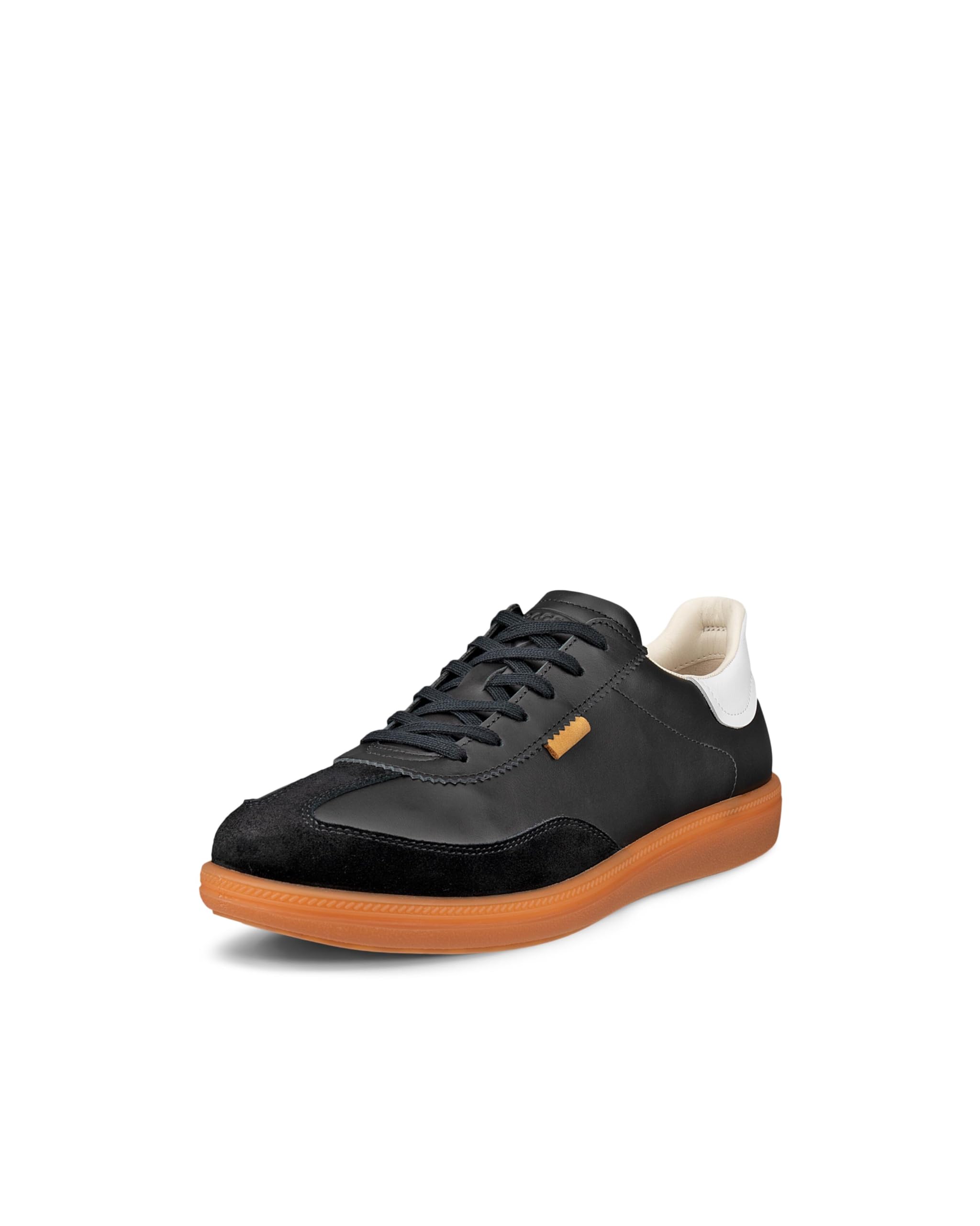 ECCO Women's Sneaker Soft 11, Black/Bright White, 8.5