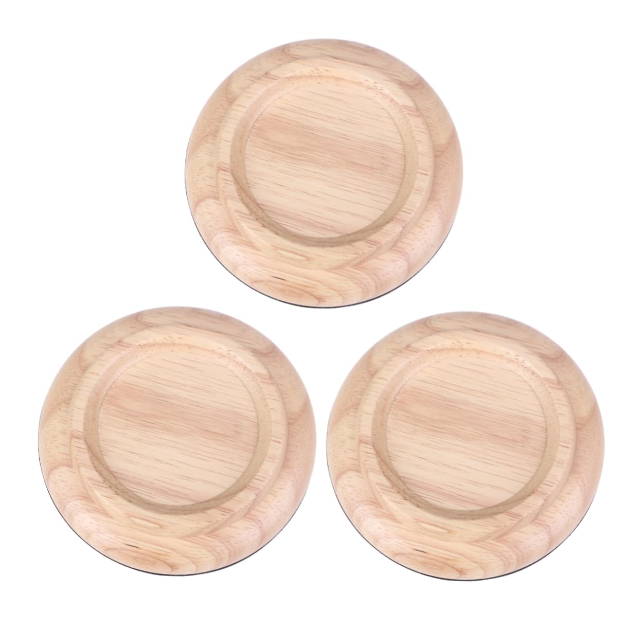 OFFSCH Piano Caster Cups 3pcs Anti-slip Soundproof Wooden Piano Mats for Protection