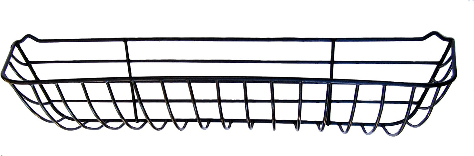 55 Inch Window Hayrack Steel Window Box PVC Coated Black