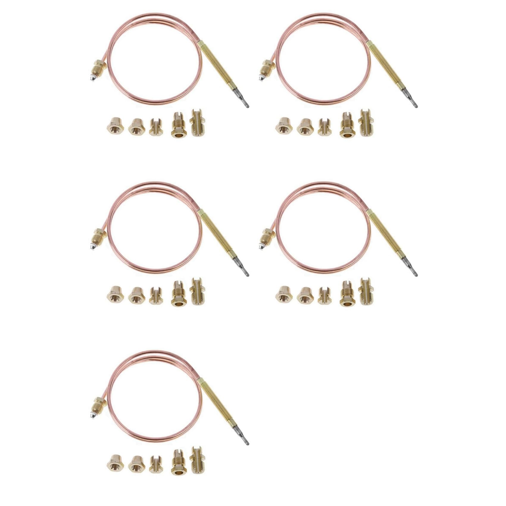 Jnchdghwa Photo Color 5 Set 60Cm Gas Stove Thermocouple Heater Part Burner Universal Fireplace Replace Adaptors Digital Temperature Controller
