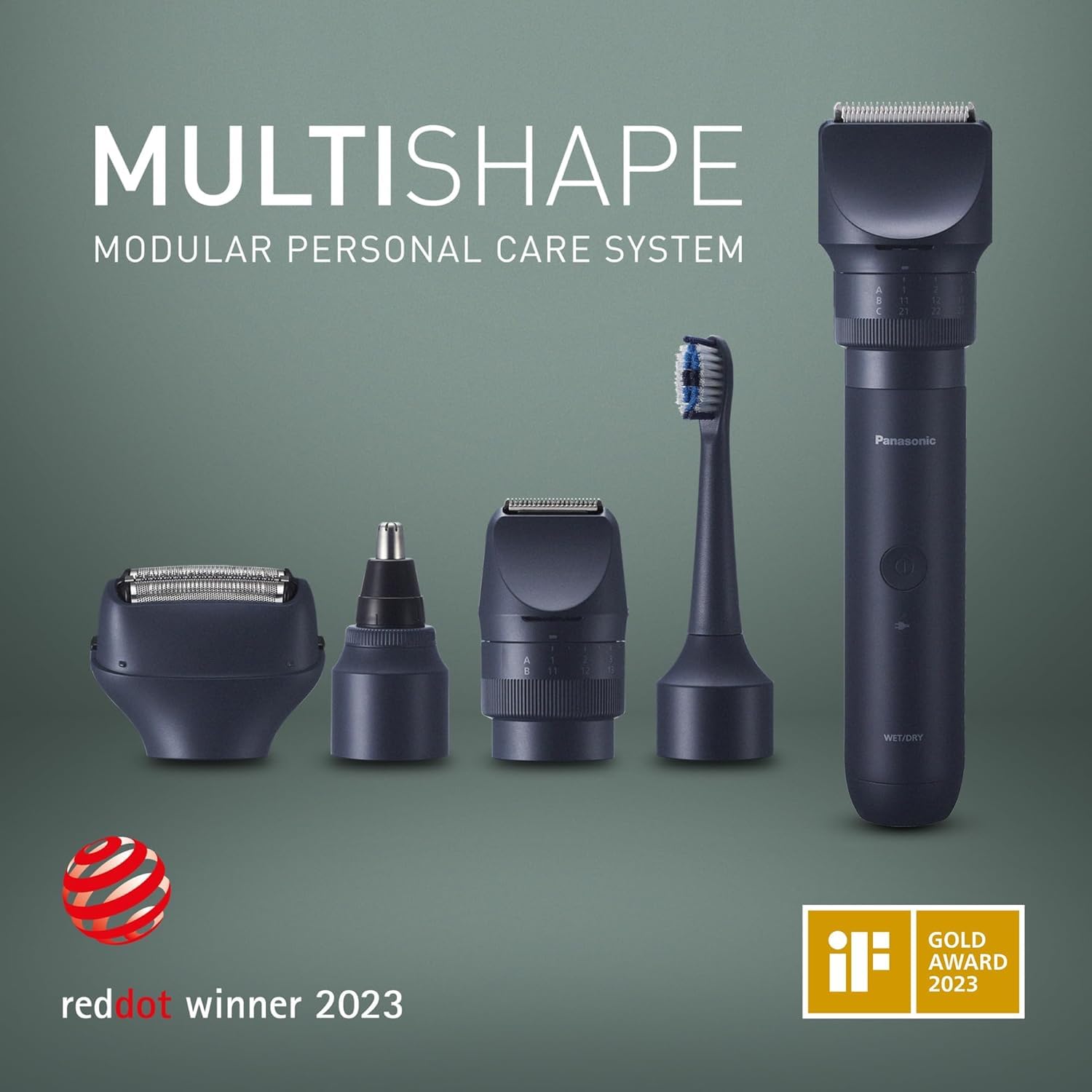 Panasonic MULTISHAPE modulares Körperpflege-System ER-CKL1, Starter-Kit, Bart- und Haartrimmer für Männer mit wiederaufladbarem Li-Ionen-Akku