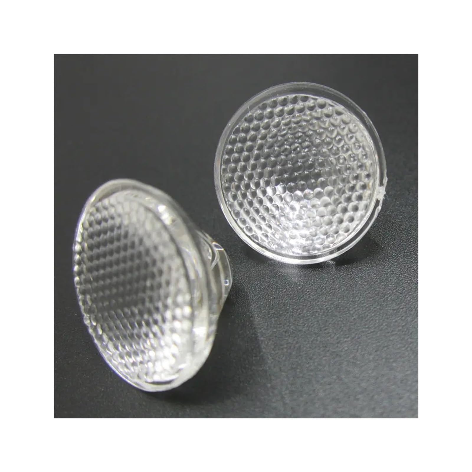 MMLFX 50pcs Optical PMMA LED Lens 15/30/45/60 Degree Reflector Collimator 20mm For 1W 3W 5W LED Light Lamp Bulb DIY (Color : 50pcs, Degree : 60 Degree)