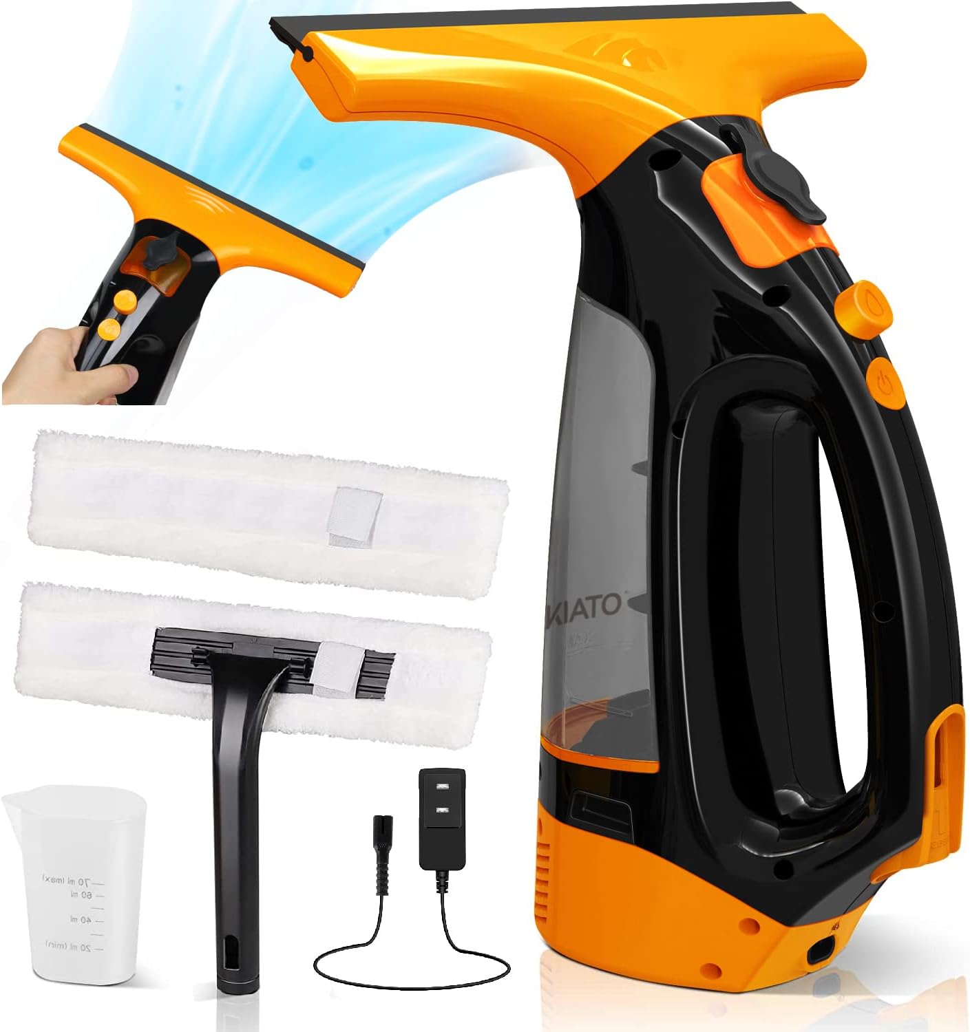 Window Vacuum, Window Vacuum Squeegee, 3 in 1 Cordless Window Vacuum Cleaner