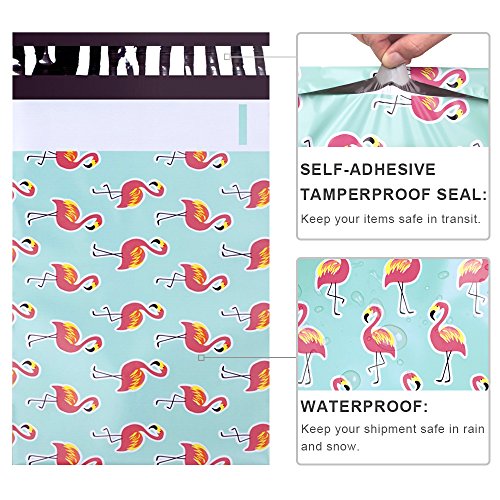 Ucgou Poly Mailers 6X9 Inch Flamingo Designer 100 Pack Patterned #1 Shipping Bags Mailing Envelopes Self Seal Waterproof And Tear Proof Boutique Postal Small Business For Jewelry And More #TOP3