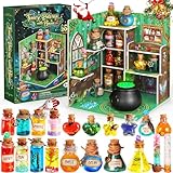 Zaubertrank-Set mit Hexenhaus, 20 Magische Tränke Mischung mit Glückssteinen, Kreatives Geburtstagsgeschenk Bastelspielzeug für Kinder ab 6 Jahren