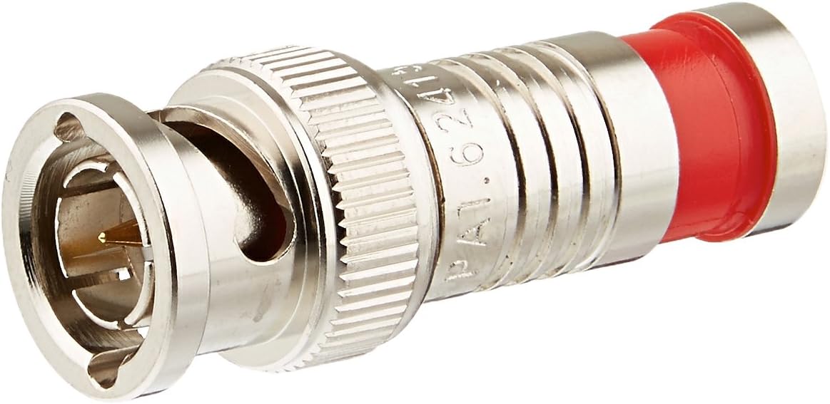 Platinum Tools 28041J BNC RG59 Compression Connector, Nickel 40/Jar, Pack of 40