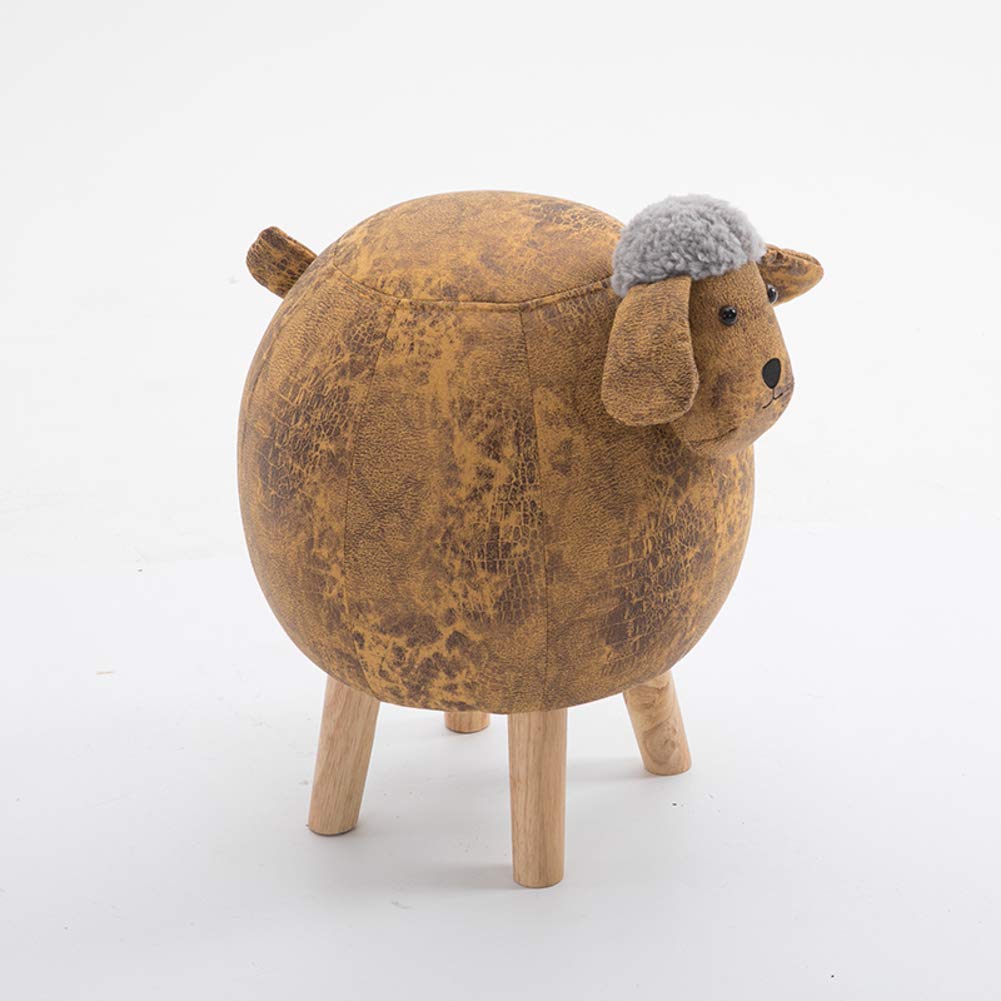 Pouf animal mouton jaune résistant pour soulager les jambes lourdes