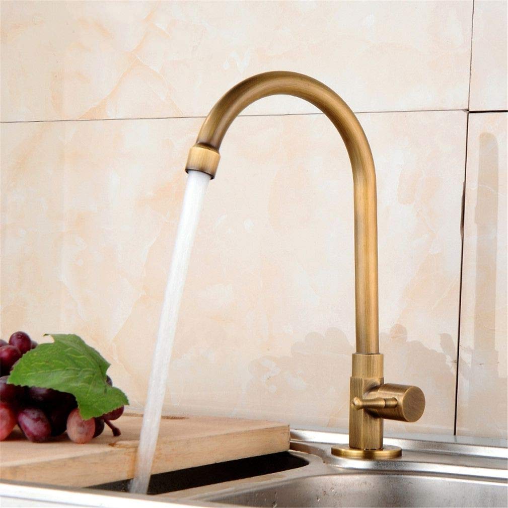 Grifo de cocina retro de latón para eliminar salpicaduras en el fregadero