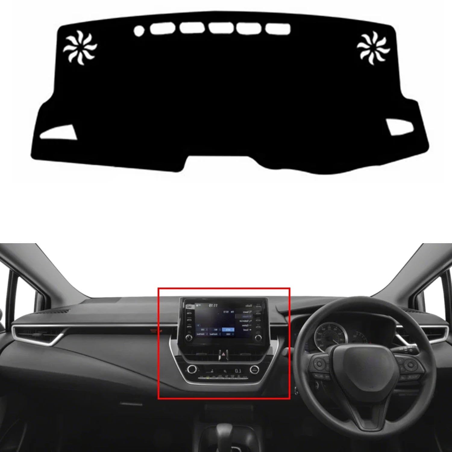 Alfombrilla para tablero Toyota Corolla E210 protector negro salpicadero RHD 7