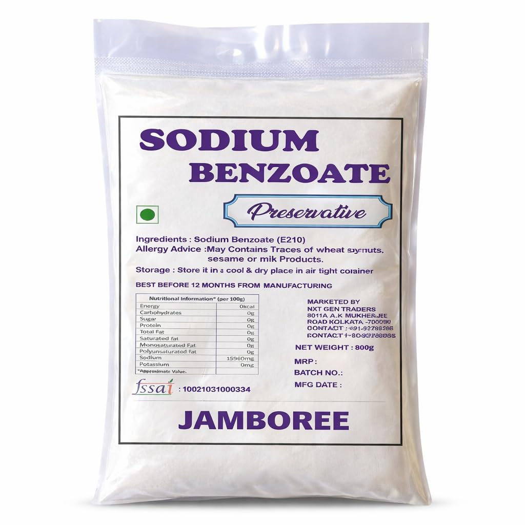 JAMBOREE Sodium Benzoate - Helps To Preserve Food, 800g Food Grade Sodium Benzoate Powder 800g-image-10