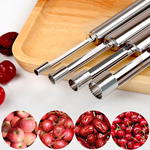 Coralpearl Young Coconut Opener Punch Tap Knife For Thai Hawaii Fresh Coco Raw Water With Fruit Corer Pitter Set, Stainless Steel Core Seed Remover Tool For Apple Pear Cherry Jujube (Drill Pull Kit) #TOP7