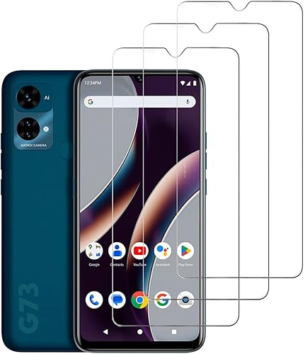 BLU G73 - Protector de pantalla para BLU G73, resistente a los arañazos, sin burbujas, antihuellas dactilares, transparente HD, película de vidrio