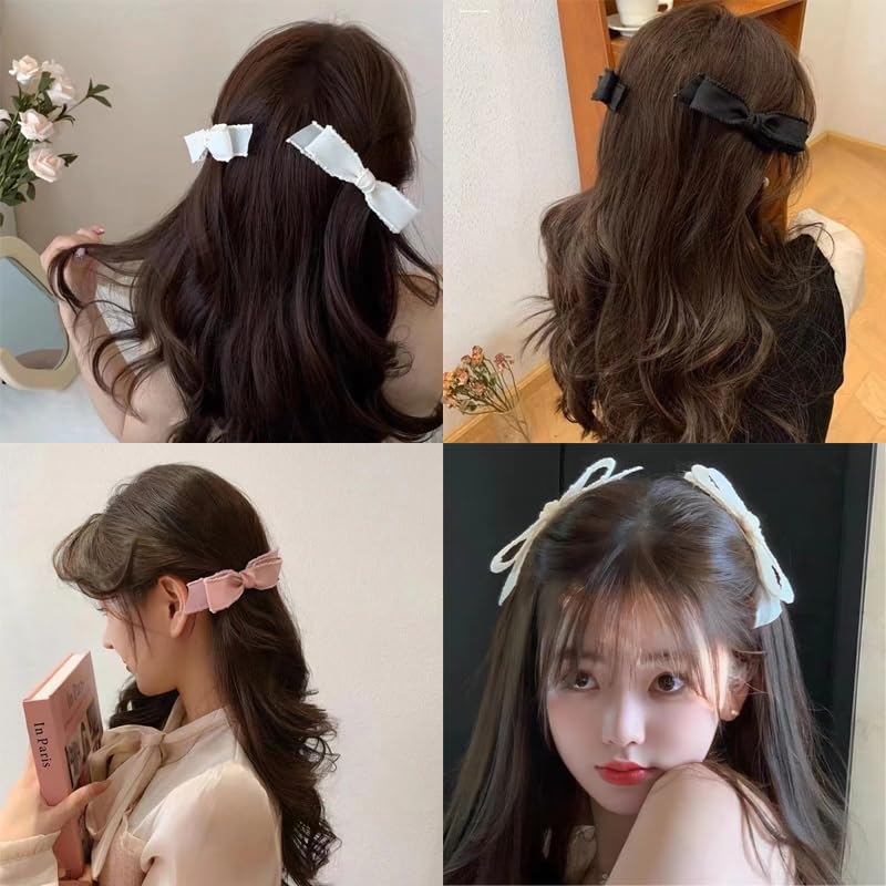 Miniatura 3 de Pinzas para el cabello con lazo, accesorios para mujeres y niñas, lazos de gasa, pasadores para el pelo para adolescentes, pinzas de lazo de