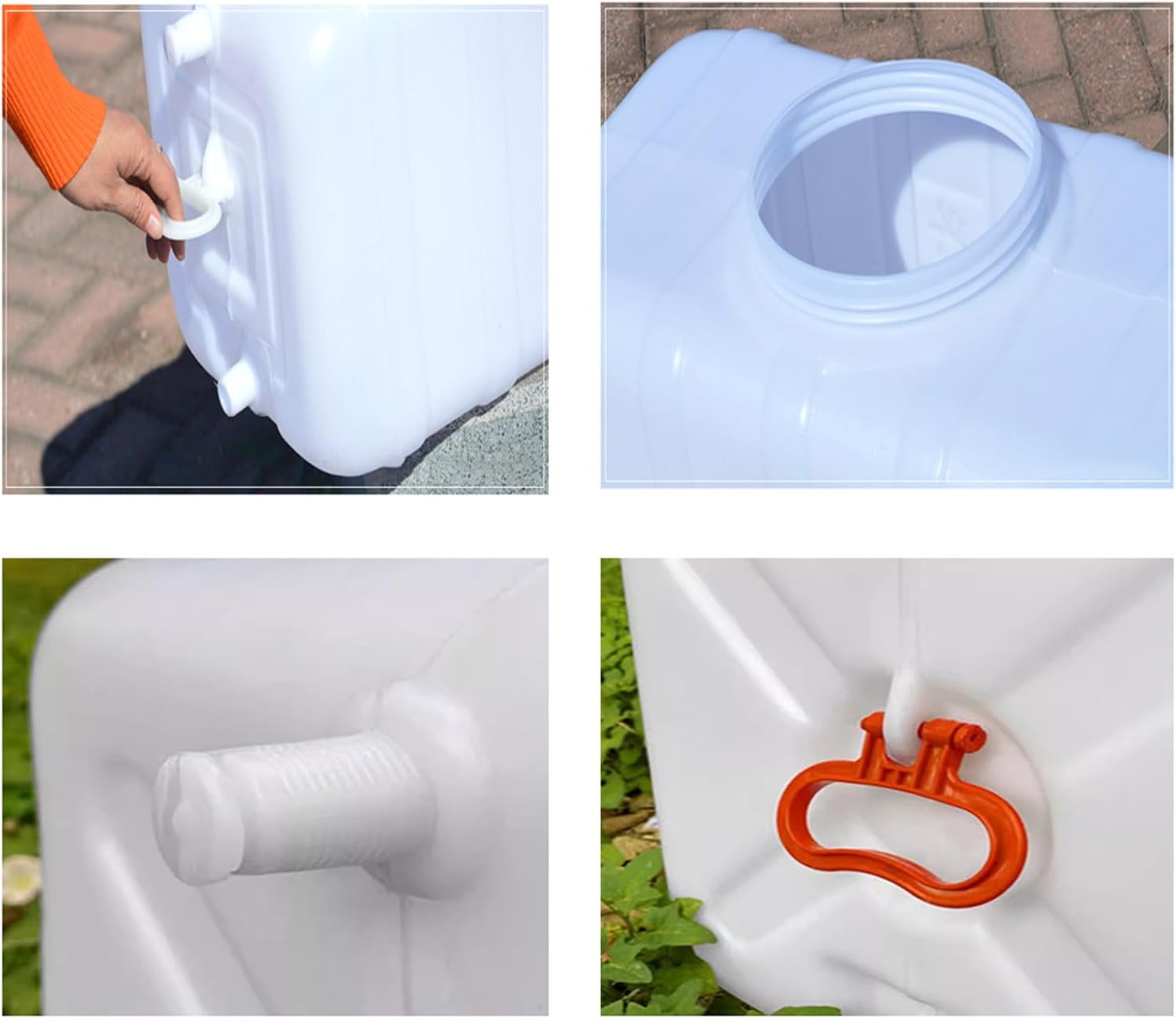 Water Tank Outdoor Travel Multifunctional 50L/80L/110L/200L Large White Food-grade Water Storage Container With Lid And Handle Portable Water Bucket Domestic Water Storage Tanks(Size:80L/21.13gallon)