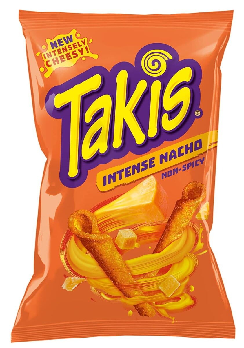 10 x Takis Intense Nacho Käse Geschmack nicht scharf Tortilla Chips Original aus Mexiko